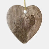 Wood Wolf Pup Keramisch Ornament (Rechts)