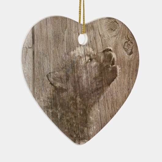 Wood Wolf Pup Keramisch Ornament (Rechts)