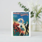 Wood ~ Woodita Magicien  Magic Act Briefkaart (Staand voorkant)