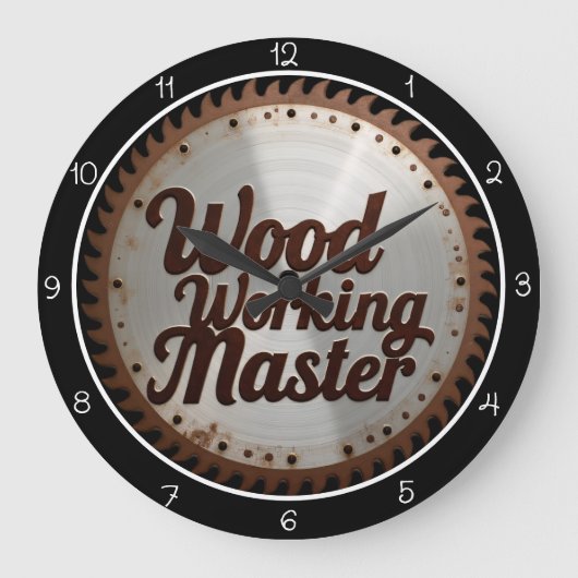 Wood Working Master Carpenter's Saw  Grote Klok (Voorkant)