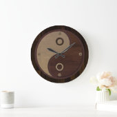 Wood Yin Yang Wall Clock Grote Klok (Huis)
