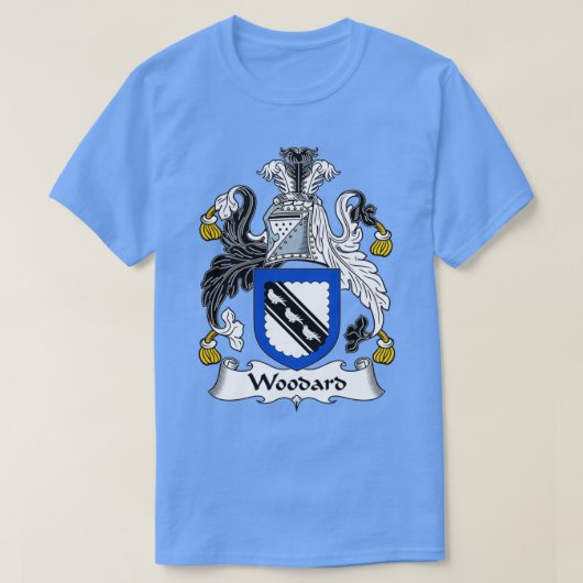 Woodard Coat of Arms Family Crest T-shirt (Design voorkant)