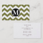 Woodbine Chevron en Monogram Visitekaartje (Voorkant / Achterkant)