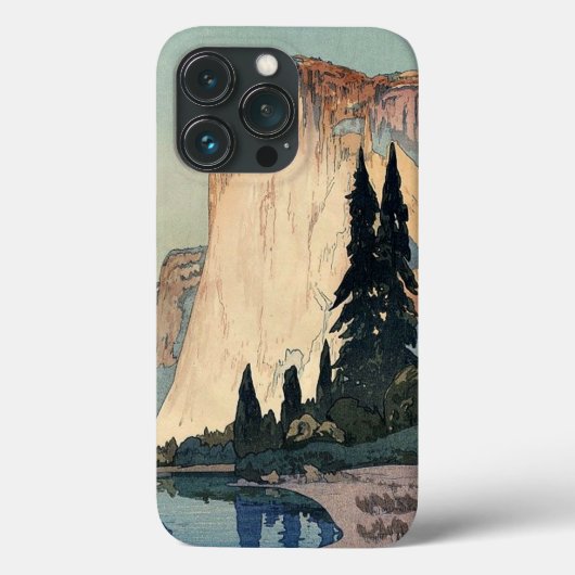 Woodblock Art El Capitan Yosemite Park Case-Mate iPhone Case (Achterkant)