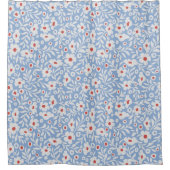 Woodblock bloemenpatroon douchegordijn (Voorkant)