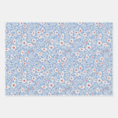 Woodblock bloemenpatroon inpakpapier vel (Voorkant)
