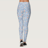 Woodblock bloemenpatroon leggings (Achterkant)