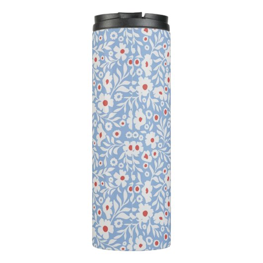 Woodblock bloemenpatroon thermosbeker (Achterkant)