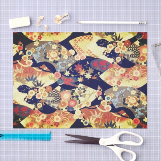 Woodblock Fans Tissuepapier (Craft)