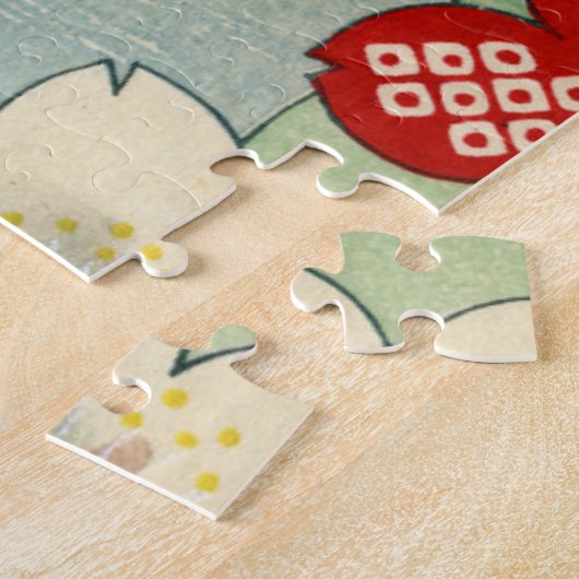 Woodblock Print of Dogwood Blossom Legpuzzel (Zijkant)