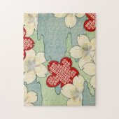 Woodblock Print of Dogwood Blossom Legpuzzel (Verticaal)