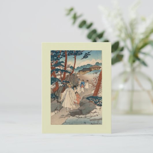 Woodblock print van Elizabeth Keith Briefkaart (Staand voorkant)