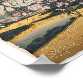  Woodblock Sakura Scene Poster (Hoek)