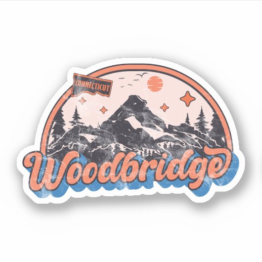 Woodbridge, Connecticut Sticker (Voorkant)