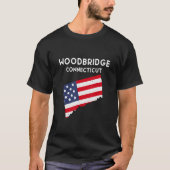 Woodbridge Connecticut USA State America Travel Co T-shirt (Voorkant)