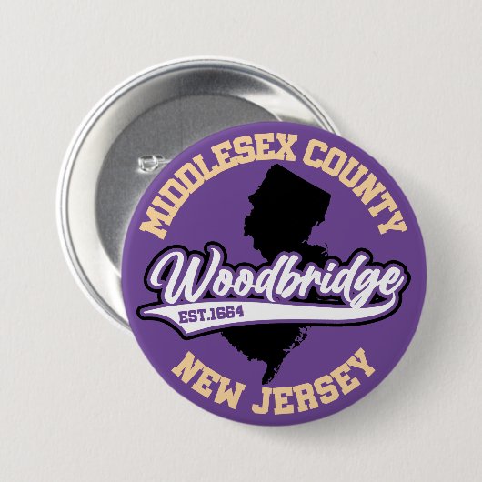 Woodbridge, New Jersey Ronde Button 7,6 Cm (Voorkant /achterkant)