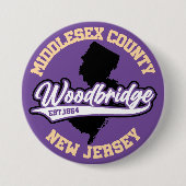 Woodbridge, New Jersey Ronde Button 7,6 Cm (Voorkant)
