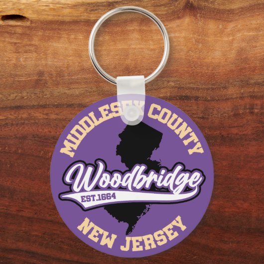 Woodbridge, New Jersey Sleutelhanger (Achterkant)