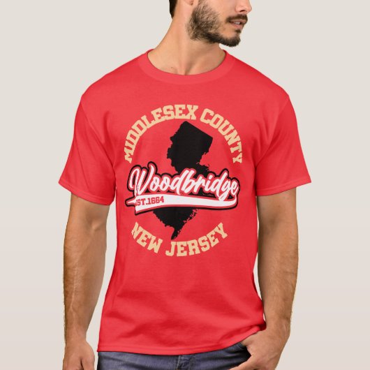 Woodbridge, New Jersey T-shirt (Voorkant)