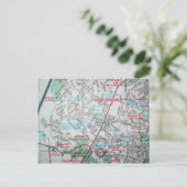 WOODBRIDGE, VA  Map Briefkaart (Staand voorkant)