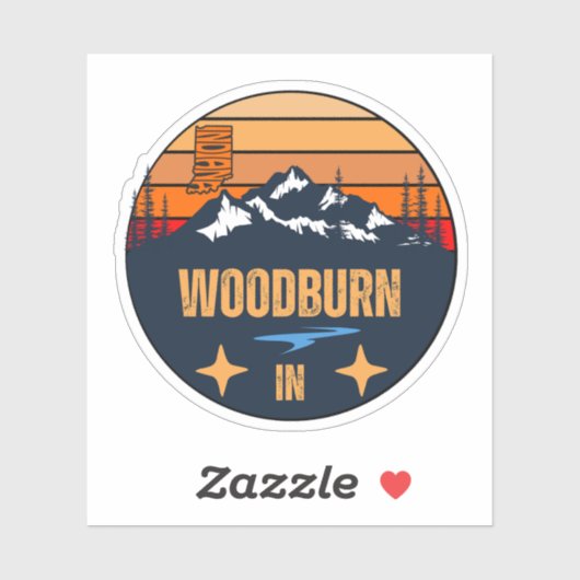 Woodburn, Indiana Sticker (Vel)
