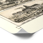 Woodbury, NJ Panoramic Map - 1886 Poster (Hoek)
