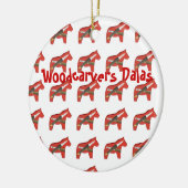 Woodcarvers Dala Horse Ornament (Links)