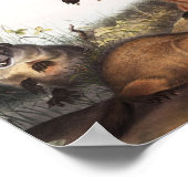 Woodchuck (Arctomys monax) Illustratie Poster (Hoek)