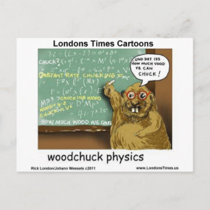 Woodchuck Fysica Grappige Cadeaus T-shirts Mokken  Briefkaart