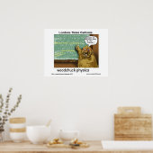Woodchuck Physics Funny Cartoon Posters (Keuken)
