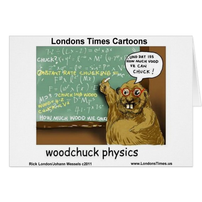 Woodchuck Physics Funny Gifts T - shirts Mokken &  (Voorkant Horizontaal)