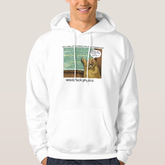 Woodchuck Physics Funny Hoodie van Rick London (Voorkant)