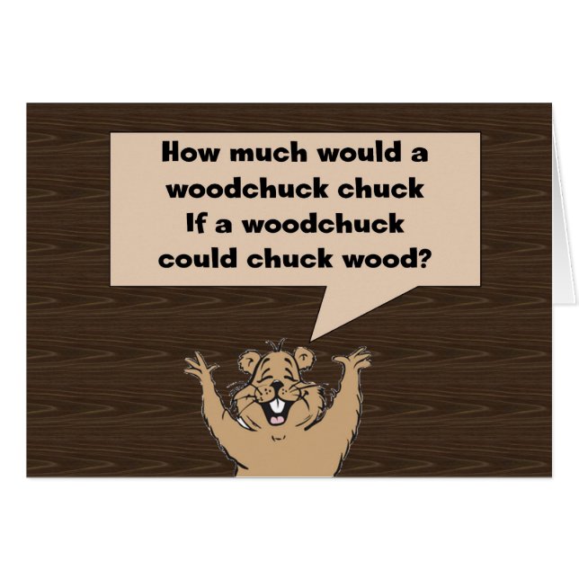 Woodchuck Tongue Twister (Voorkant Horizontaal)