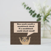 Woodchuck Tongue Twister Briefkaart (Staand voorkant)