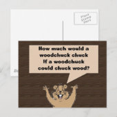 Woodchuck Tongue Twister Briefkaart (Voorkant / Achterkant)