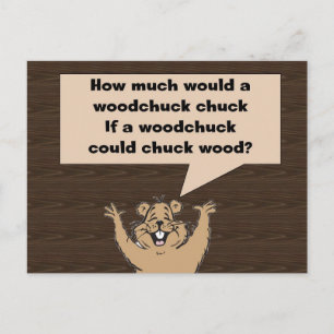 Woodchuck Tongue Twister Briefkaart