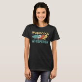 Woodcock Birds Retro  T-shirt (Voorkant volledig)