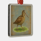 Woodcock design Christmas tree decoration Metalen Ornament (Rechts)