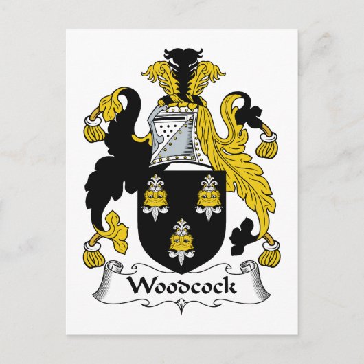 Woodcock Family Crest Briefkaart (Voorkant)