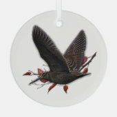 Woodcock Glas Ornament (Achterkant)