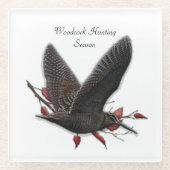 Woodcock Glazen Onderzetter (Voorkant)