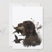 Woodcock Hunting met German Wirehaered Pointer Kaart (Achterkant)