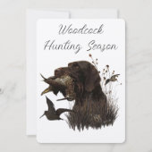 Woodcock Hunting met German Wirehaered Pointer Kaart (Voorkant)