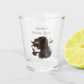 Woodcock Hunting met German Wirehaered Pointer Shot Glas (Voorkant)