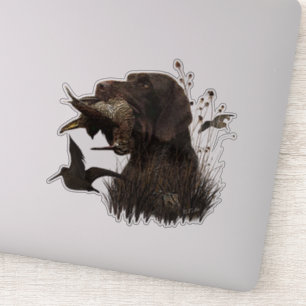 Woodcock Hunting met German Wirehaered Pointer Sticker