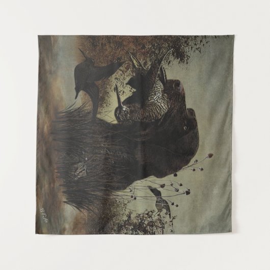 Woodcock Hunting met German Wirehaered Pointer Wandkleed (Voorkant (horizontaal))