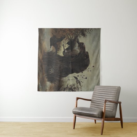 Woodcock Hunting met German Wirehaered Pointer Wandkleed (In Situ (horizontaal))