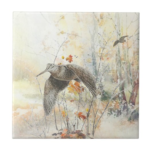 Woodcock Hunting Season Tegeltje (Voorkant)