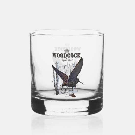 Woodcock Hunting Season Whisky Glas (Voorkant)
