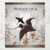 Woodcock Hunting Season Wijn Etiket (Enkel label)